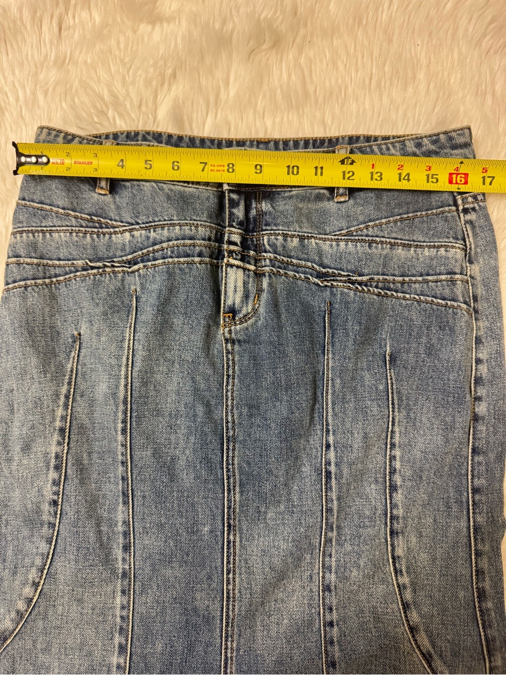 BDG Kendall Denim Maxi Skirt Flare Mermaid Blue Jean Y2K 90s Boho Women Sz L - Picture 7 of 10